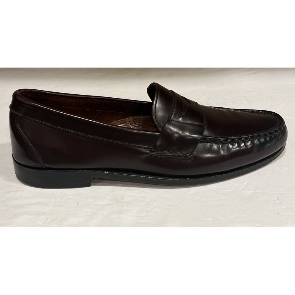 ALLEN EDMONDS Walden Burgundy 42477 Leather Penny Loafer Dress Shoes Size 10